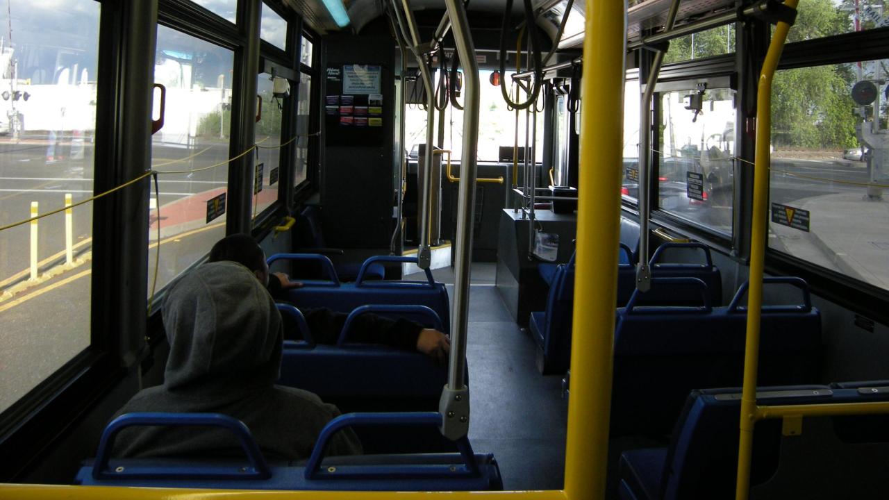 inside bus